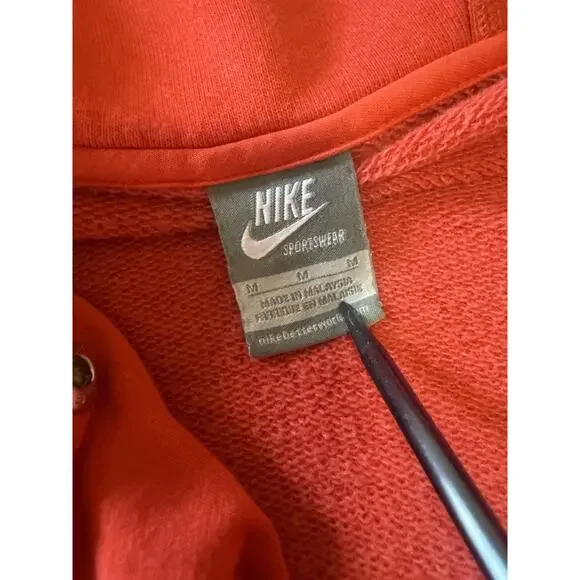 Nike Running Hoodie Women’s Size M Orange Long Cross Zip - Picture 4 of 10